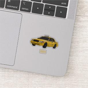 Taxi cartoon illustratie sticker