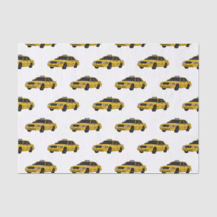 Taxi cartoon illustratie tissuepapier