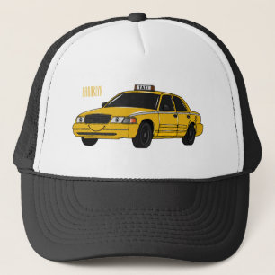 Taxi cartoon illustratie trucker pet