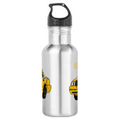 Taxi cartoon illustratie waterfles  (Achterkant)