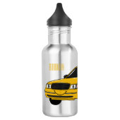 Taxi cartoon illustratie waterfles  (Links)