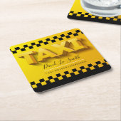 Taxi chauffeur / Cab service Kartonnen Onderzetters (Schuin)