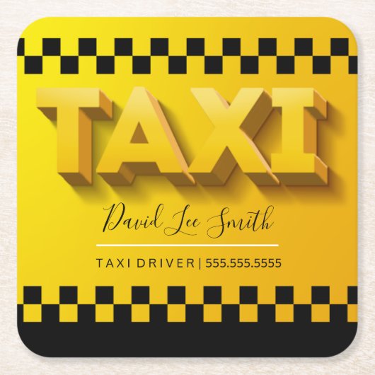 Taxi chauffeur / Cab service Kartonnen Onderzetters (Voorkant)