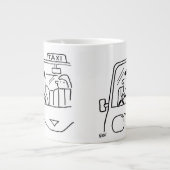 Taxi Chauffeur Cartoon Grote Koffiekop (Voorkant)