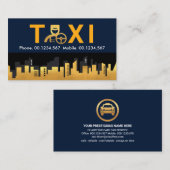 Taxi Chauffeur Gold City Skyline Visitekaartje (Voorkant / Achterkant)