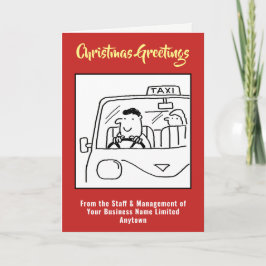 Taxi Chauffeur of Privé-huur Kerstkaart Feestdagen Kaart