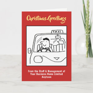Taxi Chauffeur of Privé-huur Kerstkaart Feestdagen Kaart