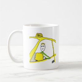 Taxi Chauffeur Stickman Koffiemok
