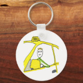 Taxi Chauffeur Stickman Sleutelhanger (Voorkant)