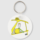 Taxi Chauffeur Stickman Sleutelhanger (Achterkant)