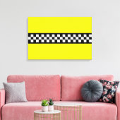 Taxi Check Streeppatroon Canvas Afdruk (Insitu (Woonkamer))
