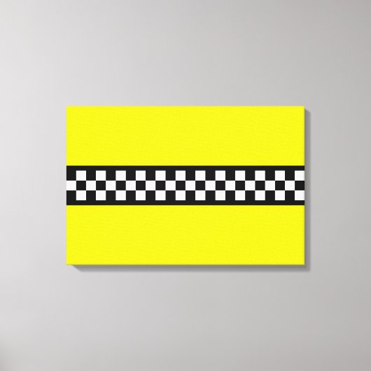 Taxi Check Streeppatroon Canvas Afdruk (Voorkant)