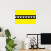 Taxi Check Streeppatroon Poster (Thuiskantoor)