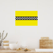 Taxi Check Streeppatroon Poster (Keuken)