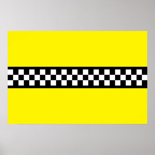 Taxi Check Streeppatroon Poster (Voorkant)