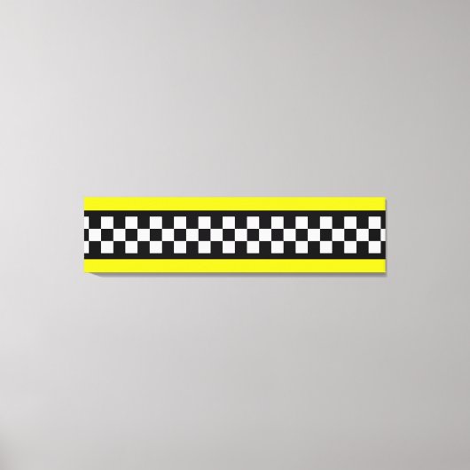 Taxi Check Stripe Patroon Canvas Afdruk (Voorkant)