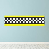 Taxi Check Stripe Patroon Canvas Afdruk (Insitu (Houten vloer))