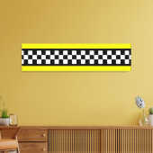 Taxi Check Stripe Patroon Canvas Afdruk (Insitu (Woonkamer))