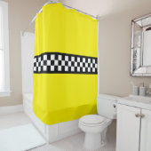 Taxi Check Stripe Patroon Douchegordijn (In situ)