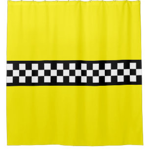 Taxi Check Stripe Patroon Douchegordijn