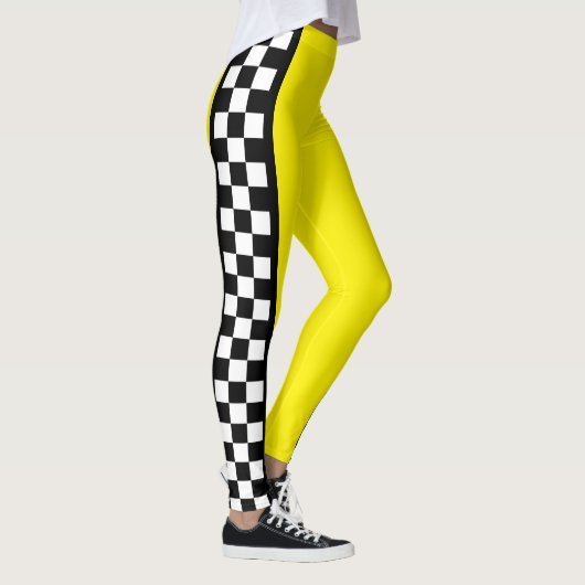 Taxi Check Stripe Patroon Leggings (Rechts)