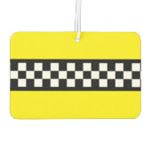 Taxi Check Stripe Patroon Luchtverfrisser (Achterkant)