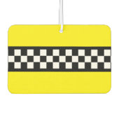 Taxi Check Stripe Patroon Luchtverfrisser (Voorkant)