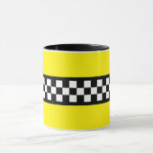 Taxi Check Stripe Patroon Mok (Midden)