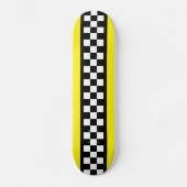 Taxi Check Stripe Patroon Persoonlijk Skateboard (Voorkant)