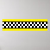 Taxi Check Stripe Patroon Poster (Voorkant)