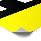 Taxi Check Stripe Patroon Poster (Hoek)