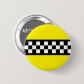 Taxi Check Stripe Patroon Ronde Button 5,7 Cm (Voorkant /achterkant)