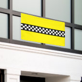 Taxi Check Stripe Patroon Spandoek (Buitenkant Gebouw)