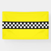 Taxi Check Stripe Patroon Spandoek (Horizontaal)