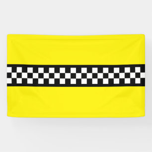 Taxi Check Stripe Patroon Spandoek