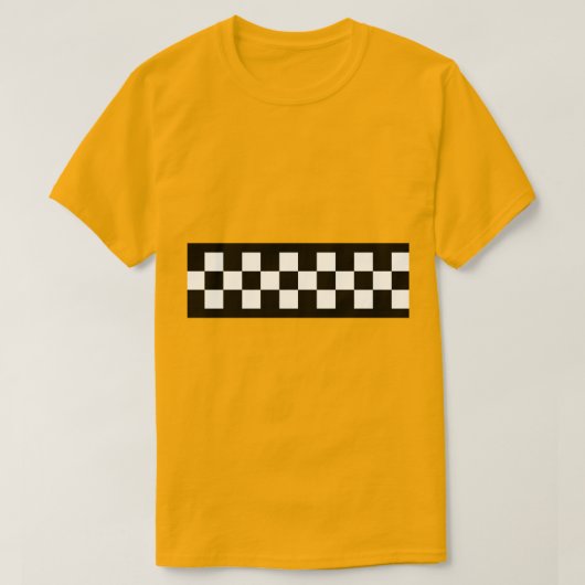 Taxi Check Stripe Patroon T-shirt (Design voorkant)