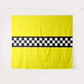 Taxi Check Stripe Patroon Wandkleed (Voorkant (horizontaal))