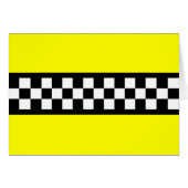 Taxi Check Stripe Pattern Kaart (Voorkant Horizontaal)
