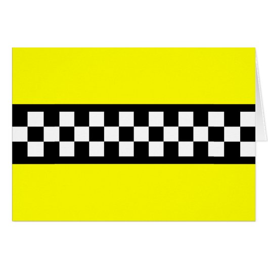 Taxi Check Stripe Pattern Kaart (Voorkant Horizontaal)