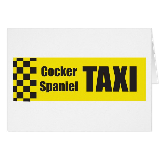 Taxi Cocker Spaniel (Voorkant Horizontaal)