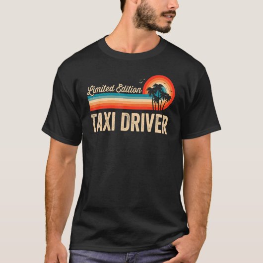Taxi Driver Birthday Retro  Mannen Vader T-shirt (Voorkant)