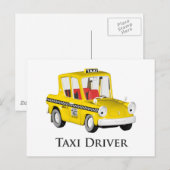 Taxi Driver Briefkaart (Voorkant / Achterkant)