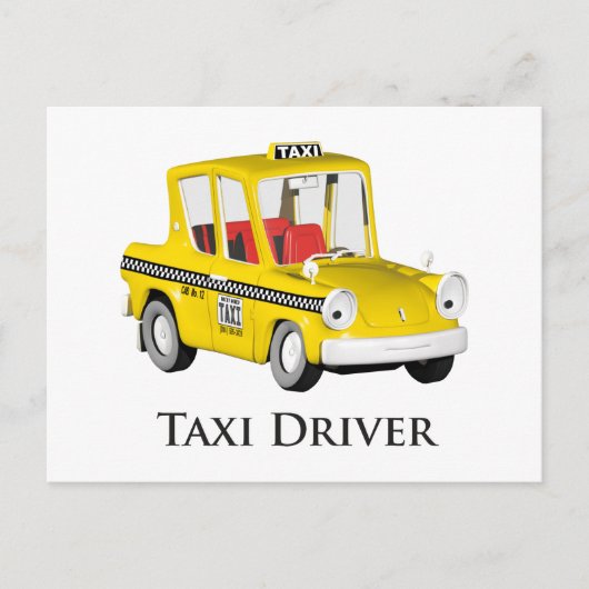 Taxi Driver Briefkaart (Voorkant)