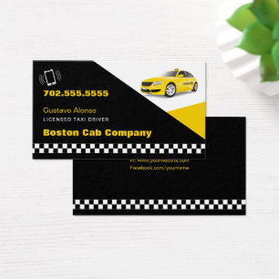 Taxi Driver Cab Company Visitekaartje