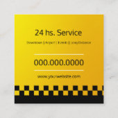 Taxi Driver / Cab Service Vierkante Visitekaartje (Achterkant)