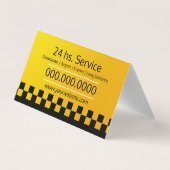 Taxi Driver / Cab Service Visitekaartje (Achterkant)