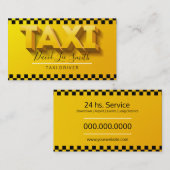 Taxi Driver / Cab Service Visitekaartje (Voorkant / Achterkant)