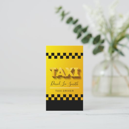 Taxi Driver / Cab Service Visitekaartje (Staand voorkant)