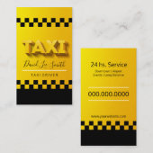 Taxi Driver / Cab Service Visitekaartje (Voorkant / Achterkant)