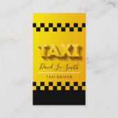 Taxi Driver / Cab Service Visitekaartje (Voorkant)